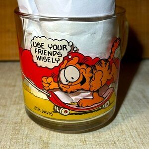 Vintage Garfield Glass Mug McDonalds 1978 - Jim Davis / Anchor Hocking